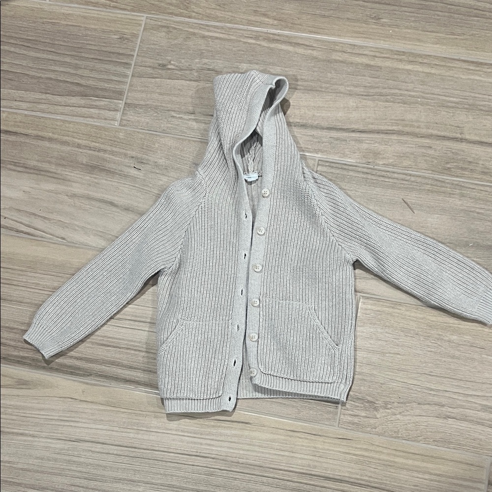 Jamie Kay Light Brown Kids Hooded Cardigan